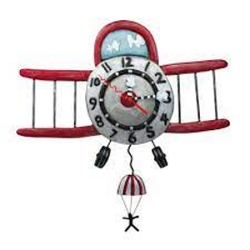Airplane Jumper Wall Clock